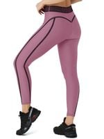 Legginsy Damskie Sportowe z Wysokim Stanem Kryjące Różowe L Fitness Joga