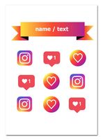 Wydruk cukrowy na tort A4 Instagram napis DIY