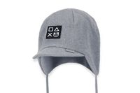 BROEL IZYDOR czapka pilotka wiązana dla chłopca ciemny szary 46-48