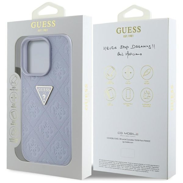 Etui Guess Hot Stamp 4G Pattern Triangle Metal Logo do iPhone 16 Pro Max zdjęcie 8