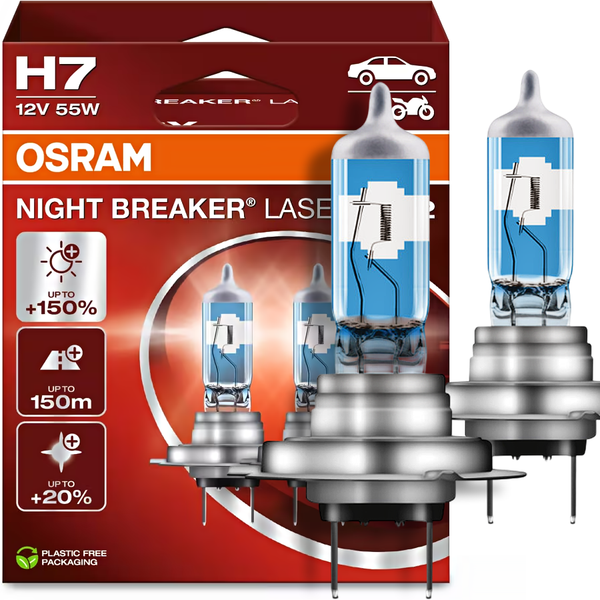 ŻARÓWKI OSRAM H7 NIGHT BRAKER LASER +150% zdjęcie 1