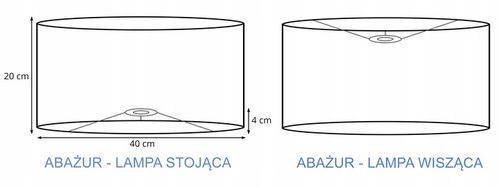 ABAŻUR DO LAMPY STOJĄCEJ WISZĄCEJ BIAŁY 40 CM na Arena.pl