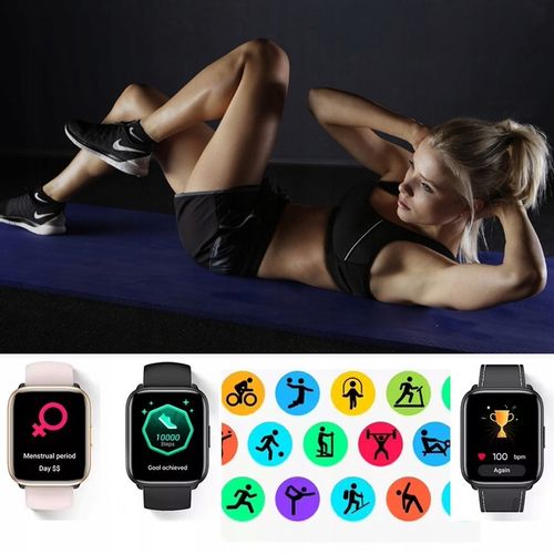 SMARTWATCH ZEGAREK POLSKIE MENU ROZMOWY SPORT SMART WATCH DAMSKI 2 PASKI na Arena.pl