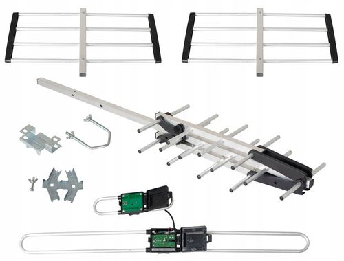 ANTENA DO TV NAZIEMNEJ DVB-T2 KIERUNKOWA COMBO 4K MUX8 LTE WZMACNIACZ na Arena.pl