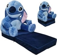 FOTEL DLA DZIECI ROZKŁADANY FOTELIK PLUSZOWY PUFA