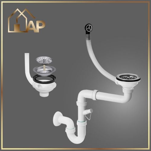 SYFON PRZYŚCIENNY do Zlewu Odpływ CHROM Jednokomorowy z Przelewem na Arena.pl