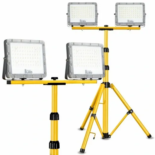 Halogen LED Budowlany Statyw Naświetlacz 200W Reflektor 22000lm Soczewkowy zdjęcie 2