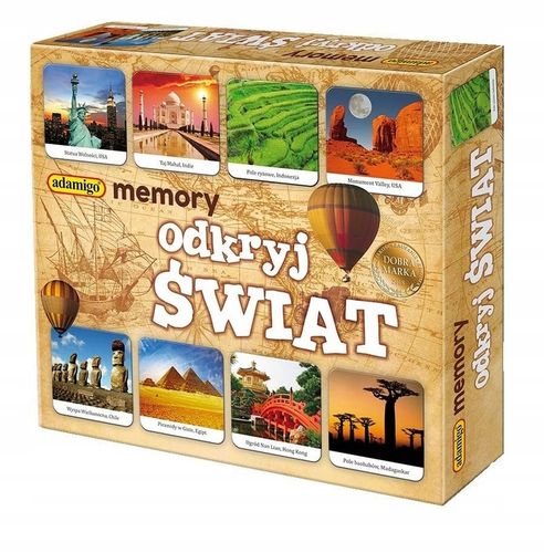 MEMORY ODKRYJ ŚWIAT gra planszowa Adamigo na Arena.pl