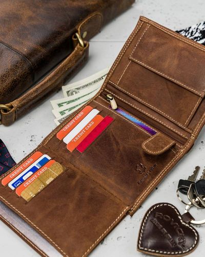 męski portfel skórzany z zewnętrzną kieszonką do płatności - always wild na Arena.pl