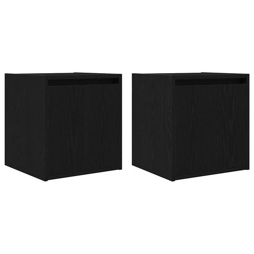 Szafki nocne ścienne 2 szt. Czarne 38x34x40 cm na Arena.pl