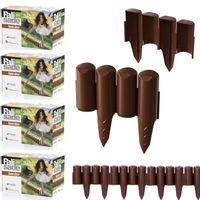 Palisada ogrodowa Border IPBO, 4 szt., Brązowy