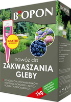 NAWÓZ DO ZAKWASZANIA GLEBY ROŚLIN KWASOLUBNYCH BIOPON GRANULAT PREPARAT 1KG