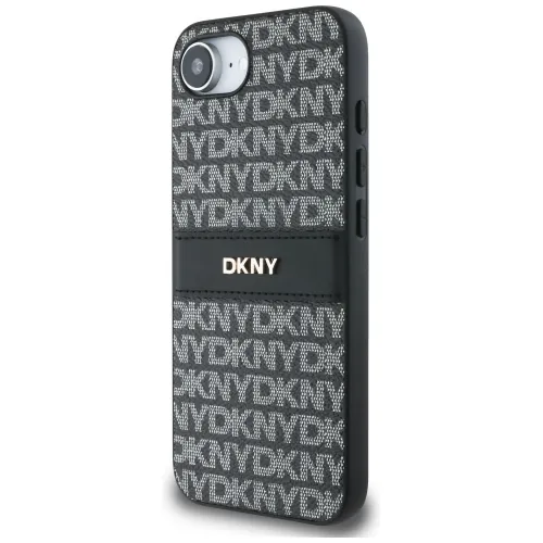etui dkny repeat texture pattern with tonal stripe na iphone 16e - czarne na Arena.pl