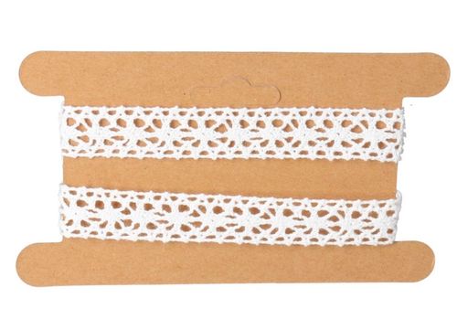 KORONKA BAWEŁNIANA KLOCKOWA BIAŁA 4M 1,7CM na Arena.pl