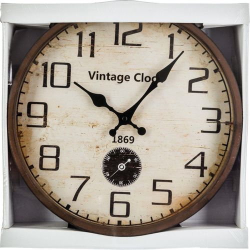 ZEGAR ŚCIENNY VINTAGE BRĄZOWY 30 CM na Arena.pl