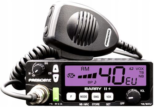 CB radio do Tir Bus PRESIDENT BARRY II+ ASC 12/24V 7kolor VOX NB NRC na Arena.pl