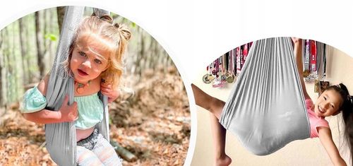 HAMAK - CHUSTA AKROBATYCZNA DLA DZIECI ,1.5*2.8M HUŚTAWKA SENSORYCZNA HAMAK na Arena.pl