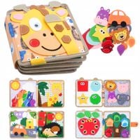 książeczka filcowa odczepiane elementy tablica 3d montessori żyrafa f30