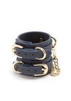 bondage couture wrist cuff blue