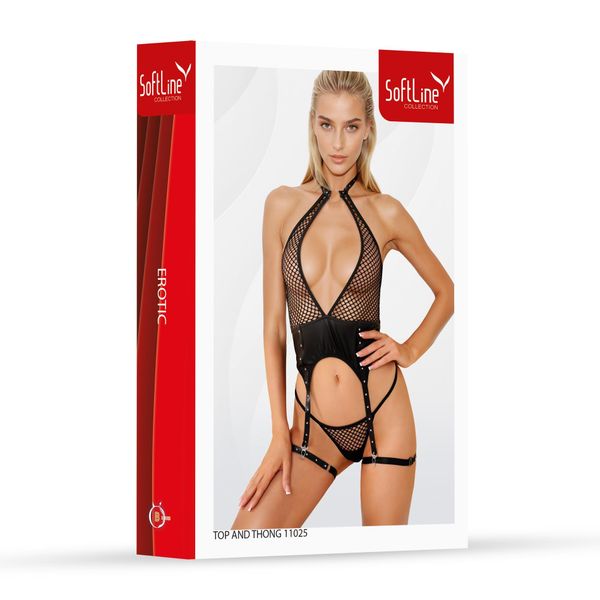Set Top And Thong 11025 Black Xl zdjęcie 3