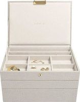 Szkatułka na biżuterię Stackers Croc potrójna classic putty