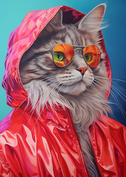 Plakat 64x90cm Kot w Stylu zdjęcie 1