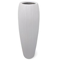 DUŻY WAZON CERAMICZNY BIAŁY WYSOKI FLAKON NA KWIATY GAŁĄZKI PODŁOGOWY 45 cm