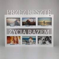 Multirama ramka na zdjęcia z napisem Przez resztę życia razem 6 zdjęć
