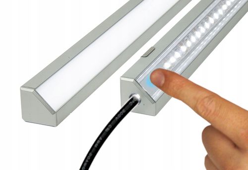 OŚWIETLENIE LED PODSZAFKOWE KĄTOWE DO 200cm WŁĄCZNIK + DOTYKOWY na Arena.pl