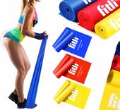 ZESTAW 3 GUM TAŚMA DO ĆWICZEŃ TRENINGU REHABILITACYJNA FITNESS FLAT BAND