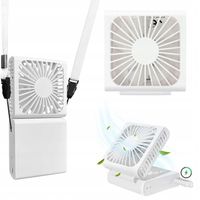Mini Przenośny Wiatrak Wentylator Kieszonkowy Składany Biurkowy na Szyję