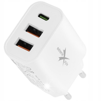 SZYBKA POTRÓJNA Ładowarka sieciowa 2xUSB+USB-C QC