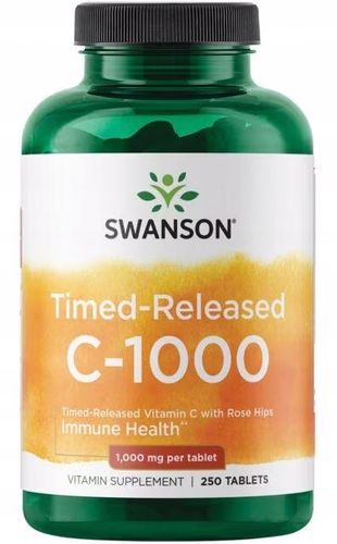 SWANSON WITAMINA C 1000mg przedłużone uwalnianie na Arena.pl