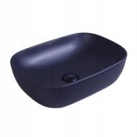 CERAMICZNA UMYWALKA NABLATOWA CZARNA MATOWA 46x32