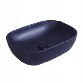 Umywalka nablatowa ceramiczna czarna matowa 46x32 cm