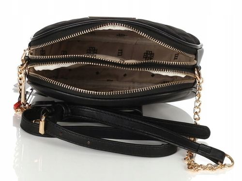 MONNARI Efektowna torebka listonoszka na pasku z łańcuszkiem Zamsz na Arena.pl