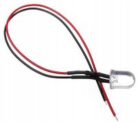 Dioda LED 3mm 12V z przewodem różowa DPF