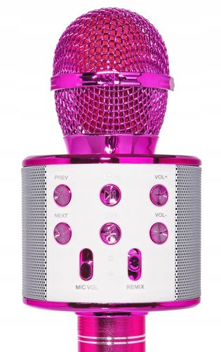 BEZPRZEWODOWY MIKROFON DLA DZIECI ZESTAW DO KARAOKE BLUETOOTH ETUI USB na Arena.pl
