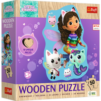 Puzzle - 50 Drewniane - Wesoła Gabi - Koci Domek Gabi - Trefl 20260