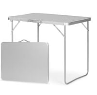 Stolik turystyczny stół składany ogrodowy walizka   80x60x70 cm srebrny