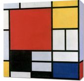 Obraz 60x60cm  Red, Yellow, Blue, and Black, Piet Mondrian
