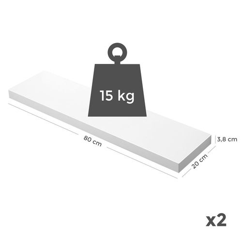 SONGMICS Półka ścienna 80x20x3,8cm BIAŁA na Arena.pl