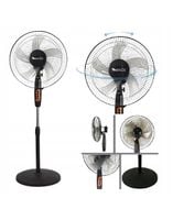 WENTYLATOR PODŁOGOWY STOJĄCY WIATRAK DO DOMU BIURA MOCNY CZARNY