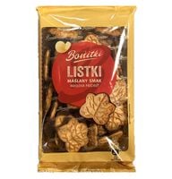 Bonitki Herbatniki Ciastka Maślane Bonitki LISTKI z polewą kakaową 260g