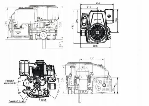 SILNIK DO TRAKTORKA KOSIARKI LONCIN LC1P92F 16KM POMPA ORYGINAŁ + OLEJ zdjęcie 3