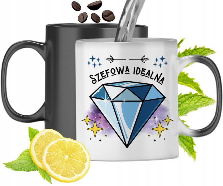 Dla Szefowej Kubek Magiczny Na Prezent Z Nadrukiem Ze Zdjęciem zdjęcie 1