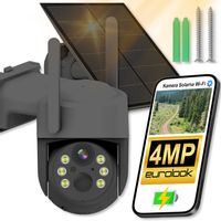 SOLARNA KAMERA WIFI 4MPX SMART ZEWNĘTRZNA OBROTOWA IP BEZPRZEWODOWA SZARA