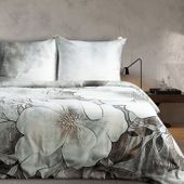 Pościel Daisy 160x200 + 2x 70x80 makosatyna stalowa Eva Minge