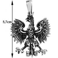 SREBRNY WISIOREK DUŻY ORZEŁ ORZEŁEK PATRIOTYCZNY SREBRO PRÓBY 925