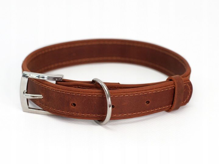 Obroża dla psa z identyfikatorem Cognac rozmiar M zdjęcie 5